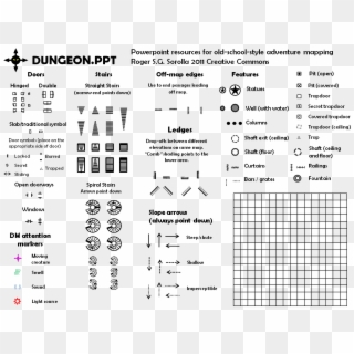 Dungeon Mapping Symbols - Deathtrap Dungeon Map, HD Png Download