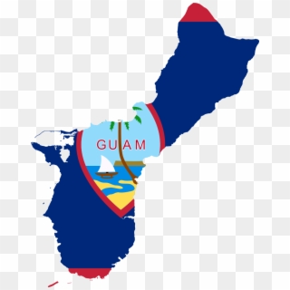 Flag Map Of Guam - Political Map Of Guam, HD Png Download