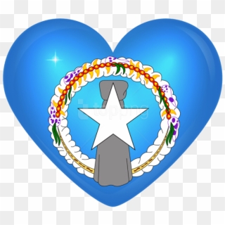 Free Png Download Northern Mariana Islands Large Heart - Northern Mariana Islands Flag, Transparent Png