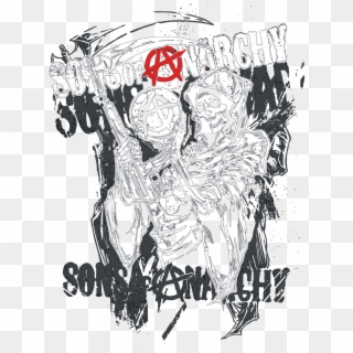 Sons Of Anarchy Reaper Logo Men's Ringer T-shirt - Illustration, HD Png Download
