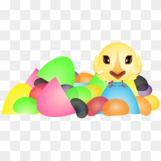 Graphic Chick Plastic Easter Eggs Plastic Eggs - Cartoon, HD Png Download