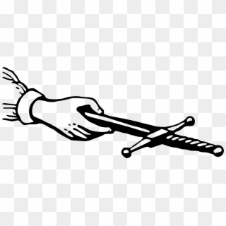 Clipart Hand Offering A Dagger Wikiclipart Png - Hand With Dagger Drawing, Transparent Png