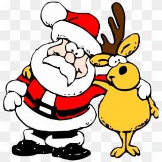 This Free Icons Png Design Of Santa And Reindeer, Transparent Png
