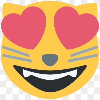 Heart Eyes Cat Emoji, HD Png Download