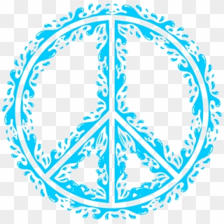 This Free Icons Png Design Of Aqua Peace Sign, Transparent Png