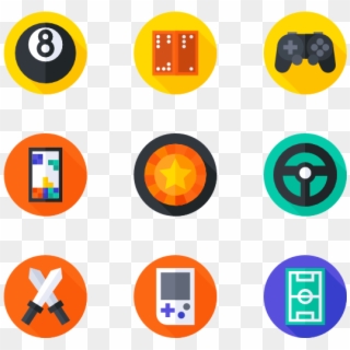 Games - Graphic Design Flat Icon, HD Png Download