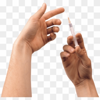 Objects - Syringe Hand Png, Transparent Png