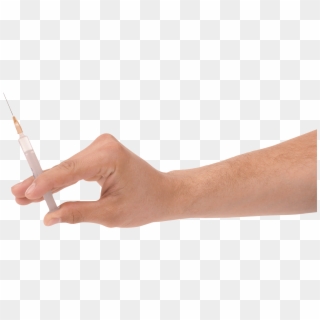 Syringe In Hand Png - Hand With Syringe Png, Transparent Png