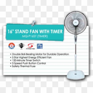 16 Stand Fan With Timer Mq-p16st - Rocket Summer Calendar Days, HD Png Download