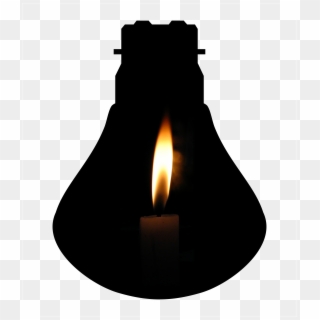 Candle In Incandescent Light Bulb - Bulb Candle Png, Transparent Png