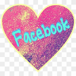 #facebook #glitter #heart #icon - Heart, HD Png Download