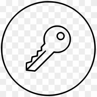 Key And Lock - Password Icon Circle Png White, Transparent Png
