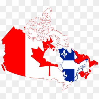 Flag Map Of Canada - French English Relations In Canada, HD Png Download