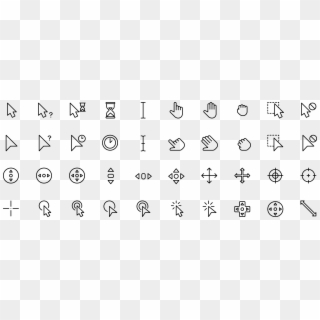 Icon Selection And Cursors - Monochrome, HD Png Download