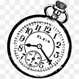 Pocket Watch, Watch, Clock, Time, Vector Image, Retro - Pocket Watch, HD Png Download