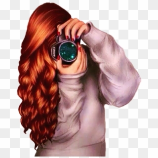fotografia #tumblr #dibujo #tumblrgirl #camara #camera - Girl Holding  Camera Drawing, HD Png Download - 619x619(#3410783) - PngFind