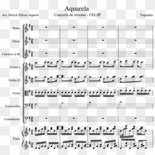 Aquarela De Rick - Sheet Music, HD Png Download