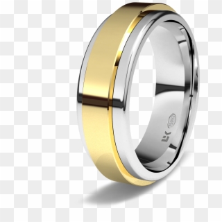 Sortija De Oro Blanco Y Amarillo De 18k Modelo Giratoria - Engagement Ring, HD Png Download