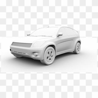 Car 3d Model White, HD Png Download