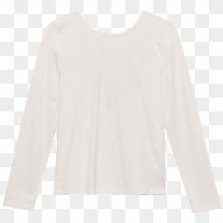 V-back Longsleeve Pastel Beige - Long-sleeved T-shirt, HD Png Download