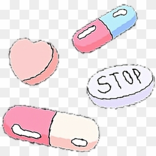 #tumblr #pills #medication #color #pastillas #love - Pastillas Dibujo, HD Png Download