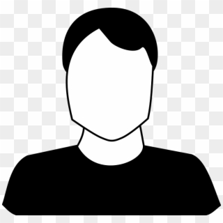 Male Portrait Avatar Face Head Black Hair Shirt - Clipart Male, HD Png Download
