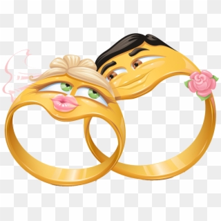 Aliança Coração Png - Animated Pictures Of Wedding Rings, Transparent Png