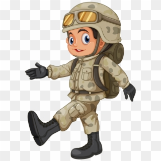 Soldado - Kids Soldier Cartoon, HD Png Download