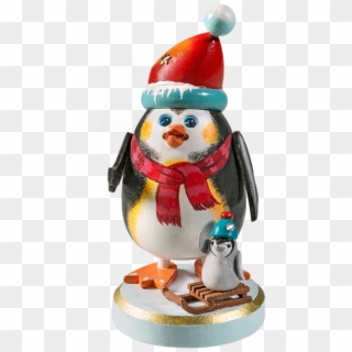 2018 Winter Penguin And Baby Smoker - Figurine, HD Png Download