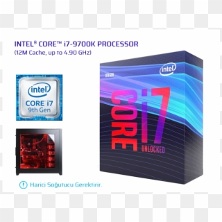 Intel Core I7-9700k Coffee Lake - I7 9700k Box, HD Png Download