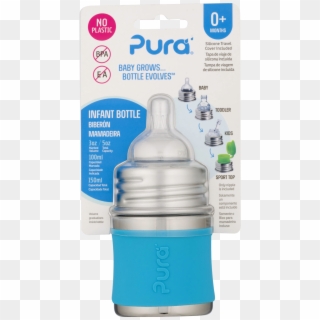 Pura Stainless Steel Infant Bottle 0 Months, Aqua Blue,, HD Png Download