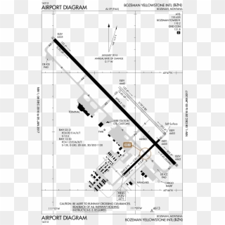 Bozeman Yellowstone International Airport - Bozeman Airport Runway Map, HD Png Download