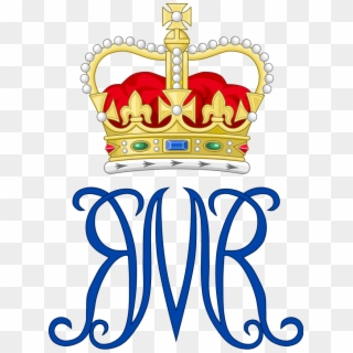 Royal Monogram Of Queen Mary Ii Of Great Britain - Queen Elizabeth Crown Clipart, HD Png Download