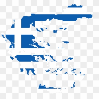 Flag Map Of Greece - Ancient Greece Map Flag, HD Png Download