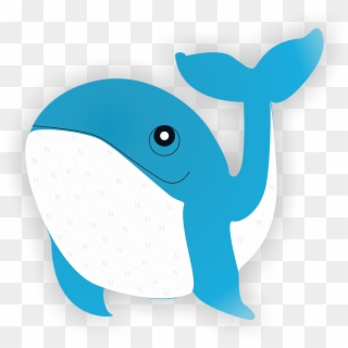 Whale Fish Emoji Shark Blue Aquatic - Cartoon, HD Png Download