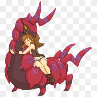 Scolipede Is Good Speed Wise And He's Alright On Attack - Scolipede And Trainer, HD Png Download
