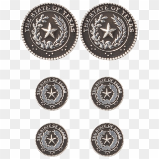 Pinto Ranch State Seal Of Texas Stud Set - Circle, HD Png Download
