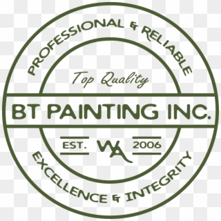 Bradly Gross Bt Painting Inc Logo Final Revised Green - Circle, HD Png Download