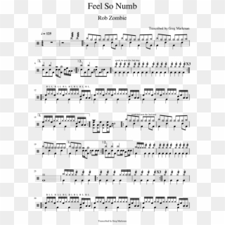 Feel So Numb Sheet Music For Percussion Download Free - Autumn Leaves Yenne Lee Pdf, HD Png Download