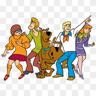 Scooby Doo Gang And Mystery Machine , Png Download - Scooby Doo Shaggy Velma Daphne Fred, Transparent Png