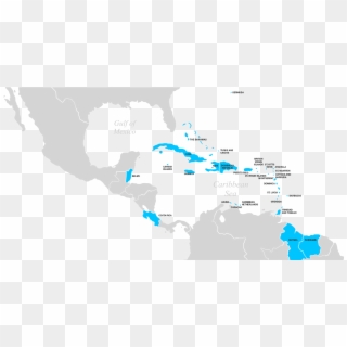 Map United Central Quiz States Caribbean America Clipart - America Del Norte Y Central, HD Png Download