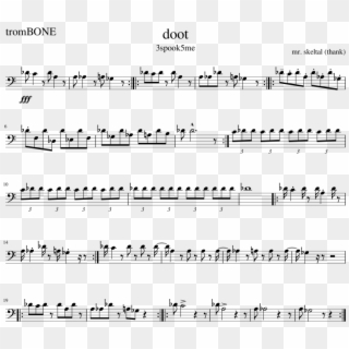 Doot Sheet Music Composed By Mr - Binks Sake Cello Sheet Music, HD Png Download