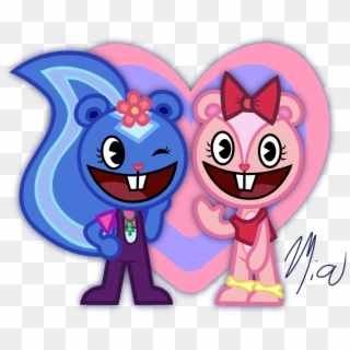I Drew Petunia And Giggles' Outfits From “put Your - Pink Giggles Happy Tree Friends, HD Png Download