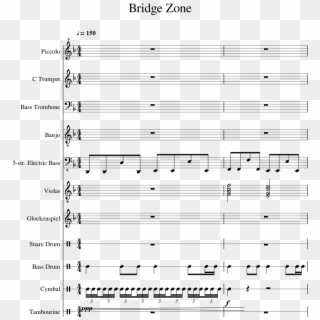 Bridge Zone Sheet Music 1 Of 14 Pages - Sheet Music, HD Png Download