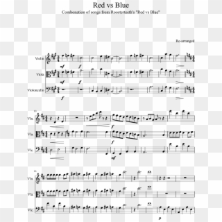 Red Vs Blue Sheet Music Composed By Re-arranged 1 Of - Blood Gulch Blues Violin Sheet Music, HD Png Download