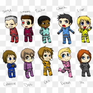 Chibi Red Vs Blue Characters - Rvb Characters, HD Png Download