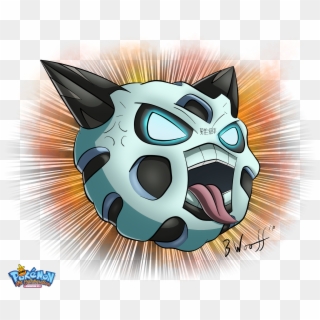 Glalie Using Blizzard By Snowmanex711 - Illustration, HD Png Download