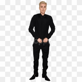 Free Png Justin Bieber In Black Png - Standing, Transparent Png