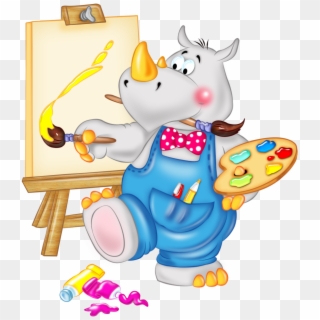 Láminas Infantiles Y Para Adolescentes - Animals Painting Clip Art, HD Png Download