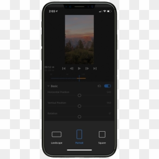 Project Size Adobe Premiere Rush Cc - Smartphone, HD Png Download